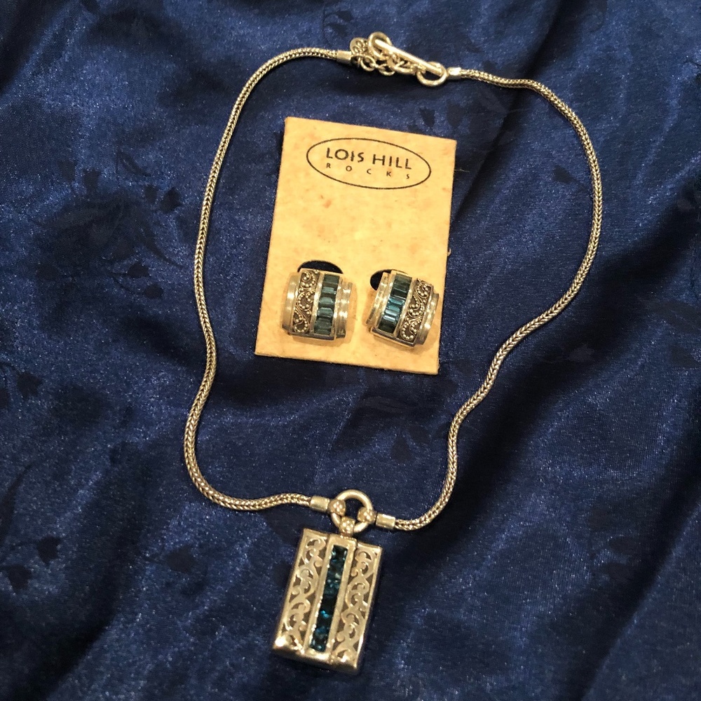 Lois Hill Necklace & matching clip-on earrings